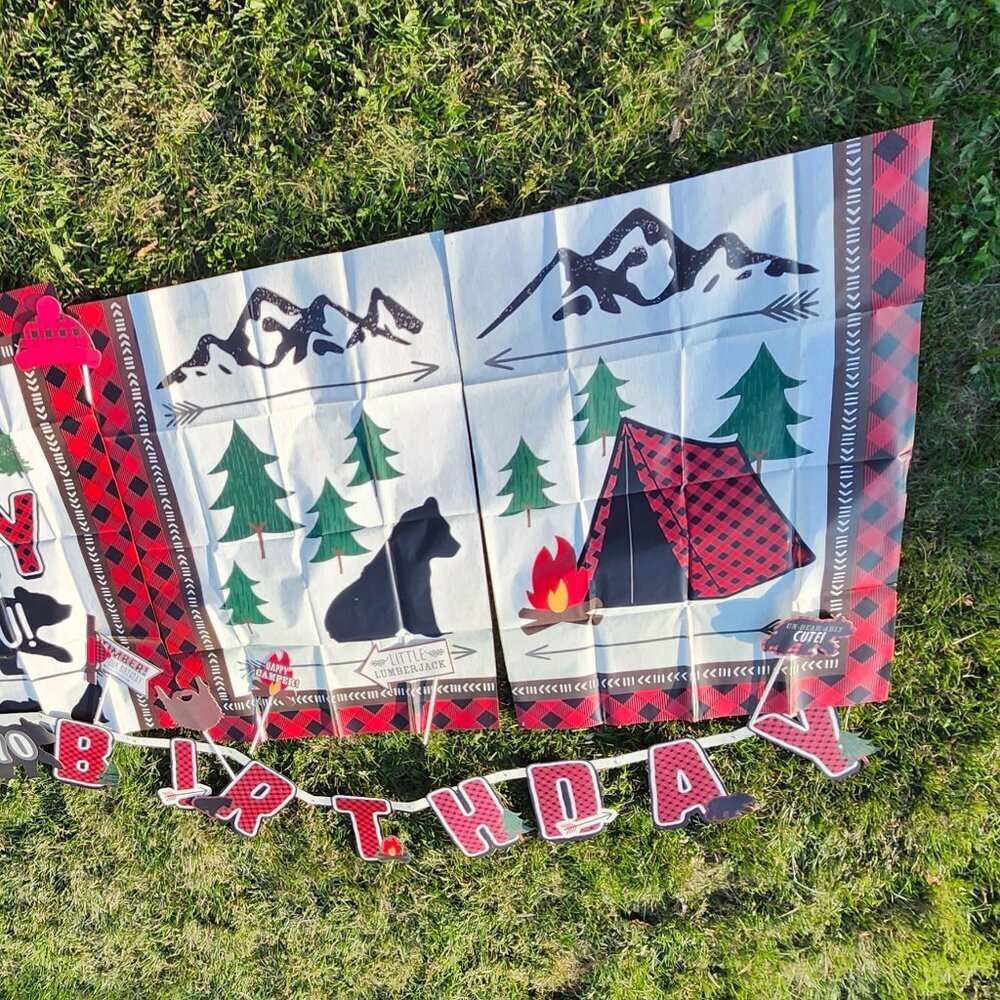LARGE WILD BIRTHDAY DECORATION LOT BANNER Photo Props ALL AGES Outdoors Canadian - Picture 5 of 16